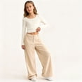 thumbnail image 1 of Floleo Girls Corduroy Pants Casual Straight Leg Loose Suitable Comfortable Playwear with Pocket for Outdoor Activities Special Occasion and Everyday Wear Ages 7 To 16 Years(Beige,7 Years), 1 of 9