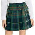 thumbnail image 1 of Floleo Girls Green Tartan Plaid Pleated Skirt Kids Elastic Waist Uniform Skirt Preppy Plaid School Skirt Casual A-Line Skirt for Daily Play(Green,2 Years), 1 of 6