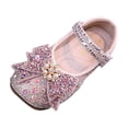 thumbnail image 1 of Floleo Girls' Multi-Layer Rhinestone Bow Mary Jane Flats Pearl-Center Adjustable Strap Princess Shoes for Toddlers & Little Girls Birthdays Weddings and Special Events(Pink,9-9.5 Years), 1 of 9