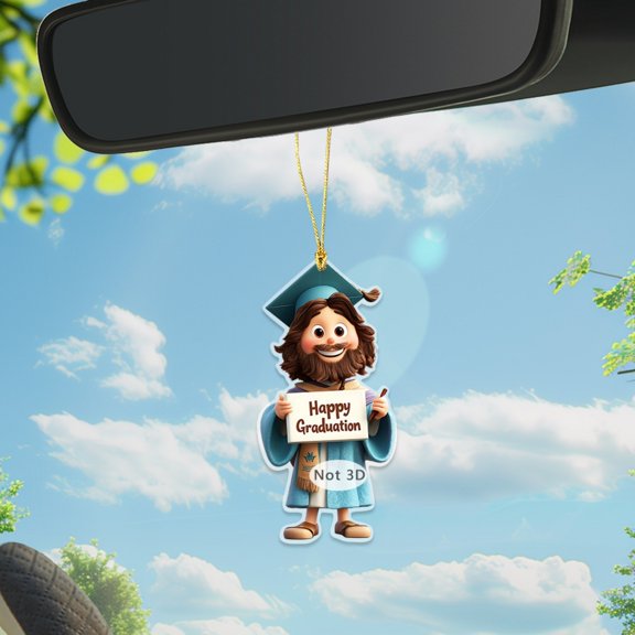 Floleo Graduation Season 2D Flat Acrylic Car Pendant Backpack Charm Decoration – Commemorative Hanging Ornament for Graduates, Durable Lightweight Keepsake Gift