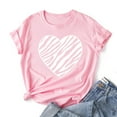 thumbnail image 1 of Kayannuo Graphic Tees for Women Fashion Women Valentine's Day Print Short Sleeve T-shirt Novelty Graphic Tops, 1 of 3