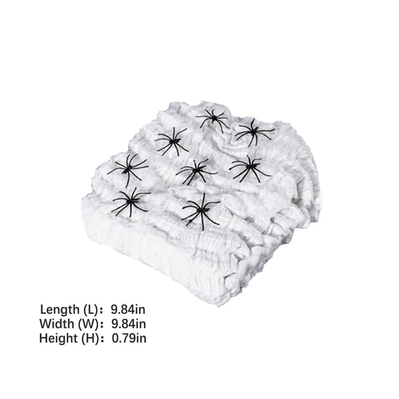 Floleo Halloween Cotton Web & House Ornament Props, Stretchable Elastic Silk Decor for Haunted House Party, Spooky Scene Setting Kit Indoor Outdoor