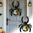thumbnail image 1 of Floleo Halloween Decorations Wooden Sign Door Hanging Wreath with Realistic Flowers for Indoor and Outdoor Decor, 1 of 9