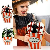 Floleo Halloween Popcorn Decorations Fake Spider Skull Eyeball Popcorn Boxes Scary Creepy Carnival Decorations Foam Horror Prop Ornaments Haunted Halloween Decor For Home Bar Party Supplies
