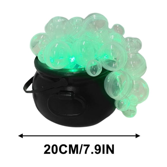 Floleo Halloween Witch Jar Assemble Kit, Glowing Luminous Cauldron Pot Decoration Set, Hands-On Tabletop Ornament for Party, Spooky Centerpiece.