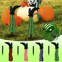 Floleo Halloween Witch Leg Yard Stakes,Halloween Upside Down Witch Legs,Wicked Witch Legs,Halloween Outdoor Lawn Decorations,Halloween Haunted House Decor