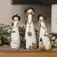 thumbnail image 1 of Fnochy Halloween Witch Statue Adorable Witches Figurines Classic Witches Hats, Cat, Ghost, Crow, And Pumpkins Holiday Party Table Top Resin Cartoon Decoration, 1 of 6