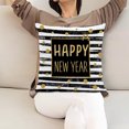 thumbnail image 1 of Floleo Happy New Year Cheers Gnome Throw Pillow Covers, 18 x 18 Inch Winter Holiday Celebrate Party Cushion Case Decoration for Sofa Couch, 1 of 6