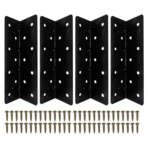 Floleo Heavy Duty 90 Degree Angle Iron Bracket, 6.3 Inch Metal Corner Brace with Screws for Furniture, Shelf, Bed Frame, and Kitchen Cabinet Reinforcement, L-Shaped Bracket