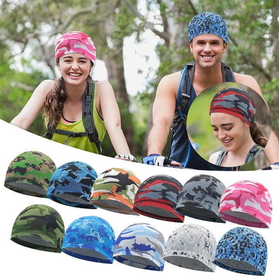 Floleo Helmet Skull Caps Sport Cycling Sweat Wicking Helmet Liner Quick Dry Running Hat For Men And Women
