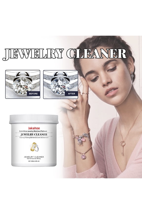 Jewelry Cleaner Solution Metal Polish Diamond Necklace Rust Remover 100ml, Effective Oxide Stain Removal for Shine Protection, Prolongs Jewelry Life, Safe for Daily Use