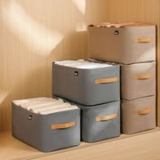 Floleo Large Storage Baskets For Shelves | Fabric Closet Organizers And Storage Bins With Handles For Home Organization | Decorative Collapsible Baskets For Organizing Clothes Toy Nursery