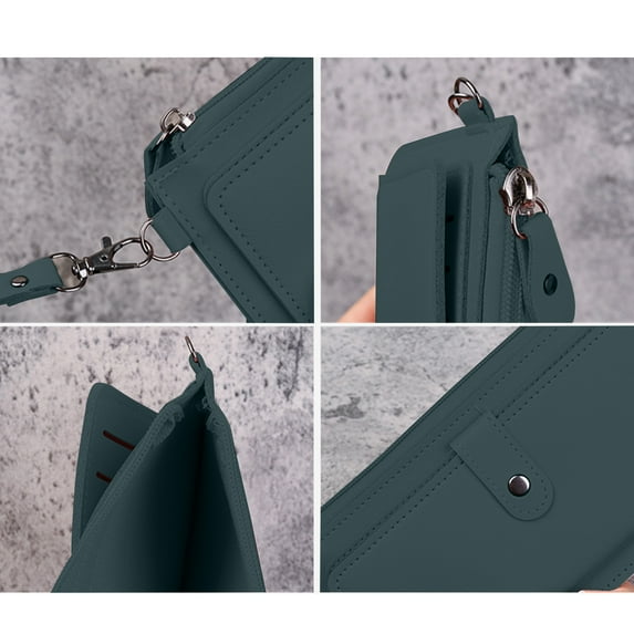 Floleo Leather Wallets For Women Blocking Bifold Slim Purse Card Holder Multi Card Case Wallet With Zipper Pocket