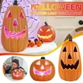 thumbnail image 1 of Floleo Light Up Pumpkin Decor 3D Smile Face Artificial Plastic Pumpkins Pumpkin Lamp Centerpieces For Halloween Thanksgiving Harvest Party Table Top Ornament, 1 of 3