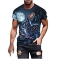 thumbnail image 1 of Floleo Mens Casual Easter Bunny T-Shirt Funny 3D Pattern Printed Graphic Tees for Men Summer Short Sleeve Round Neck Basic T Shirts, 1 of 5