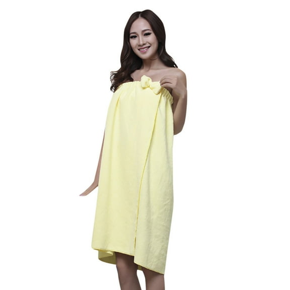 Floleo Microfiber Bath Towels, Yellow