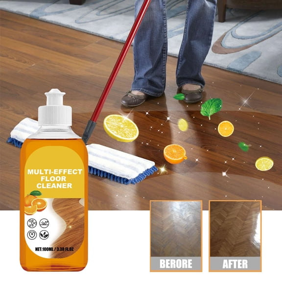 Floleo Multi-Purpose Floor Cleaner Concentrate 100ml, Enzyme-Based Laminate Wood Tile Polish, Pet Safe Decontamination Liquid for Vinyl Ceramic Marble