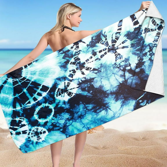 Floleo Oversized Beach Towel Cotton, Extra Large 30"X60" Thick Pool Towel High Absorbent, XL Soft Plush Beach Towels For Adults Mens Women