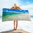 thumbnail image 1 of Floleo Oversized Terry Beach Towel 60 X 30 In Soft Extra Large Big Pool Swim Towels For Adult Xl Clearance Big Travel Blanket Cruise Vacation Accessories Essentials Lounge Chair Cover, 1 of 4