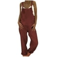 thumbnail image 1 of Floleo Plus Size Overalls for Women Summer Casual Womens Loose Jumpsuits Wide Leg Jumpsuits With Pockets, 1 of 6
