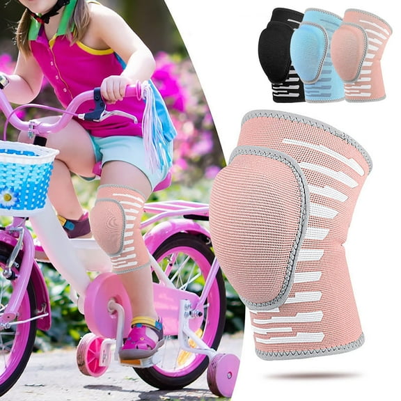 Floleo Protective Knee Pads Anti-Skid Breathable Sponge Kids Children Knee Protective Gear Stretch Thick Outdoor Sports Knee Protector Cover For Fitness