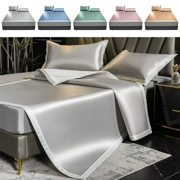 Floleo Queen Size Cooling Mattress Pad For Hot Sleeper, Ultra Cold Tech Fiber Cool Mattress Cover, Smooth Noiseless Cooling Mattress Protector 35.4*78.7In