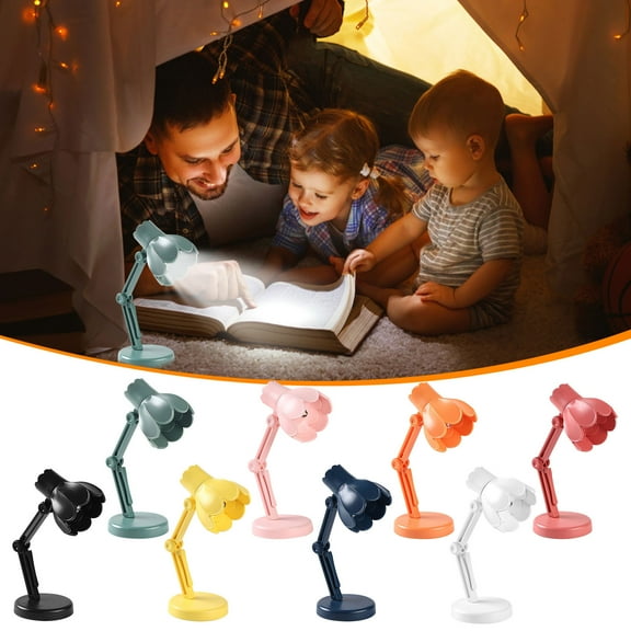 Floleo Reading Light Portable LED Table Lamp Foldable Table Lamp Bedside Reading Eye Protection Warm Light Room Computer Notebook Laptop Desk