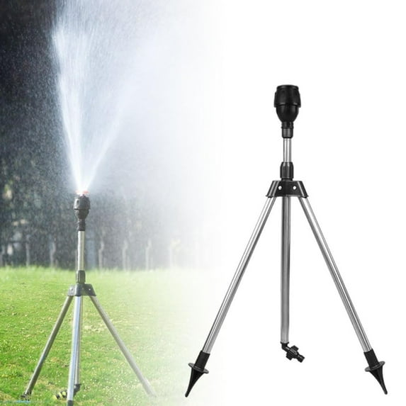 Fnochy Rotating Tripod Sprinklers Yard, Lawn Sprinkler For Garden Rotating 360 Degree Covering Large Area, Telescopic Support Sprinkler, Adjustable Garden Water Sprinkler Irrigation System For Yard