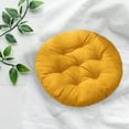 thumbnail image 1 of Floleo Round Chair Cushion 18 Inch, Linen Seat Pad for Office Dining Chair, Thick Padded Cushion for Desk Stool, Student Chair Pad, Washable Cover, 1 of 4
