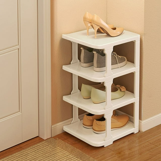 Floleo Shoe Rack Organizer 3/4/5/6 Tier For Closet Entryway Free Standing Plastic Storage Shoe Shelf With Top Board