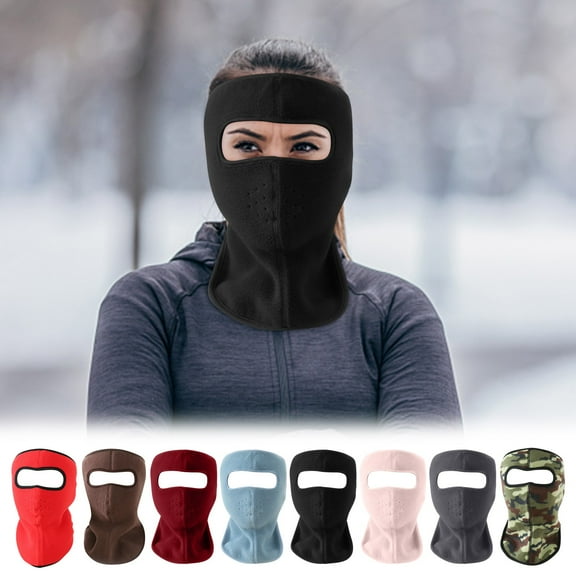 Floleo Ski Mask For Adult, Full Face Mask Winter Thermal Cold Weather Outdoors Cover For Men Women