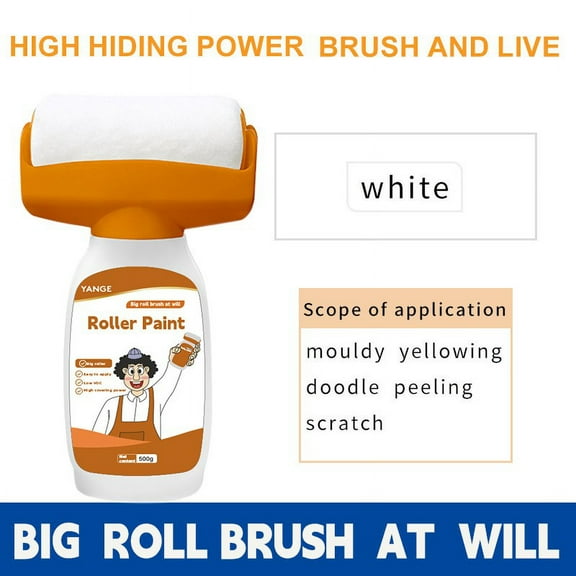 Floleo Small Roller Wall Patching Brush, Wall Repair Paste Roller, DIY Wall Repair Tool, Quick Drying Paint Roller, Easy Clean Wall Repair Solution - Perfect for Removing Dirt and Graffiti!