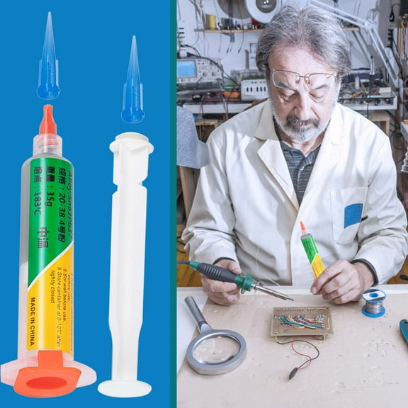 Floleo Solder Paste Leaded Medium Temperature, High Precision /BGA Welding, Excellent Wettability, Long Shelf Life, Unique Cleaning Performance - 35g Pack for Mobile Phone Repair