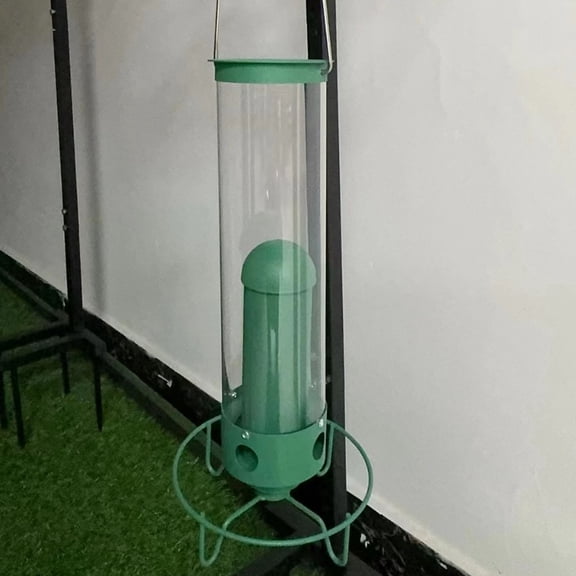 Floleo Squirrel Proof Bird Feeder, Weight Activated Rotating 5LB Capacity Bird Feeder for Outdoors, Squirrel Buster Wild Bird Feeders with 4 Ports, Pole Hanging or Mount