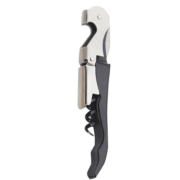 Floleo Stainless Steel Waiter Corkscrew Wine Opener, Multi-Function Foil Cutter & Beer Bottle Opener, Foldable Sommelier Tool, Heavy Duty Corkscrew for Camping Home Bar