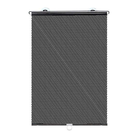 Floleo Suction Cup Car Window Shade, 60x40cm Retractable Sun Shade Curtain for Auto & Home, UV Protection & Heat Blocking PVC Mesh, Easy Install No Drill