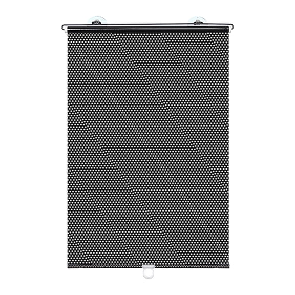 Floleo Suction Cup Car Window Shade, 60x40cm Retractable Sun Shade Curtain for Auto & Home, UV Protection & Heat Blocking PVC Mesh, Easy Install No Drill