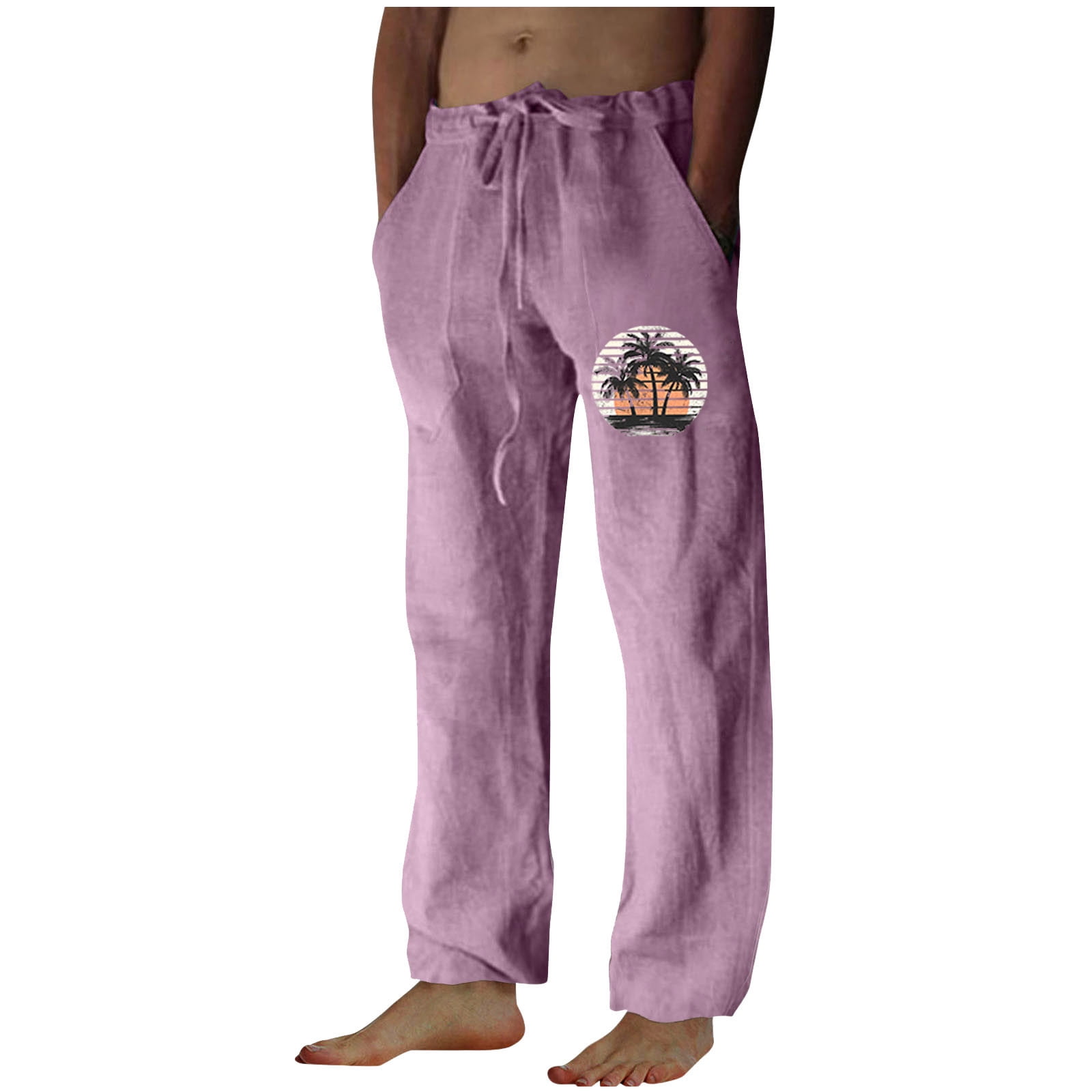 Fun Vacation Lobster Print High Rise Straight Pants