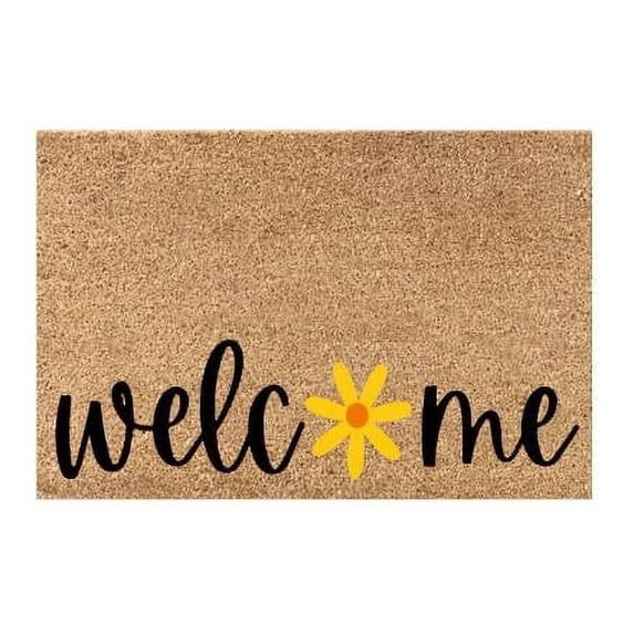 Floleo Summer Doormat with Anti-Slip Backing – Water Absorbent Entrance Mat for Front Door, Decorative Welcome Mat for Indoor/Outdoor Use, Hallway, Patio & Bathroom