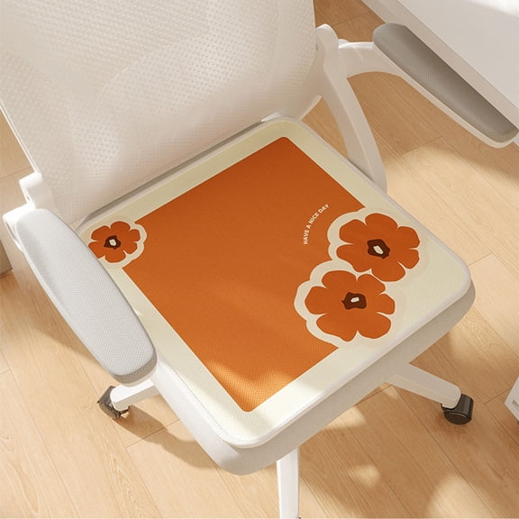 Floleo Summer Ice Silk Seat Cushion, Cooling Mat for Office Chair, Car Seat, Student Desk, Breathable Chair Cushion with Non-Slip Back, Machine Washable Cool Pad