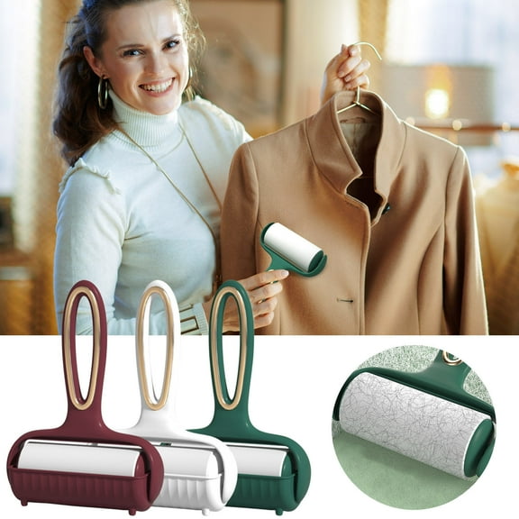 Floleo Tearable Roll Paper Sticky Roller Dust Wiper Pet Hair Clothes Carpet Furniture Lint Remover Portable Cleaning Brush Tool Sticky Rollers For Floor Washable