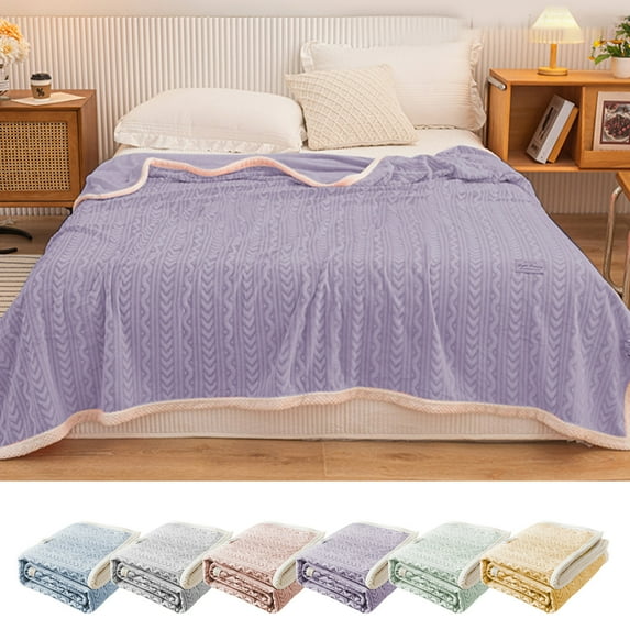 Floleo Throw Blanket For Couch Sofa 78.74X59.05In- Fleece Tufted Fuzzy Soft Cozy Blanket For Bed, Thick Warm Blanket For All Seasons Black of Friday Deals 2024