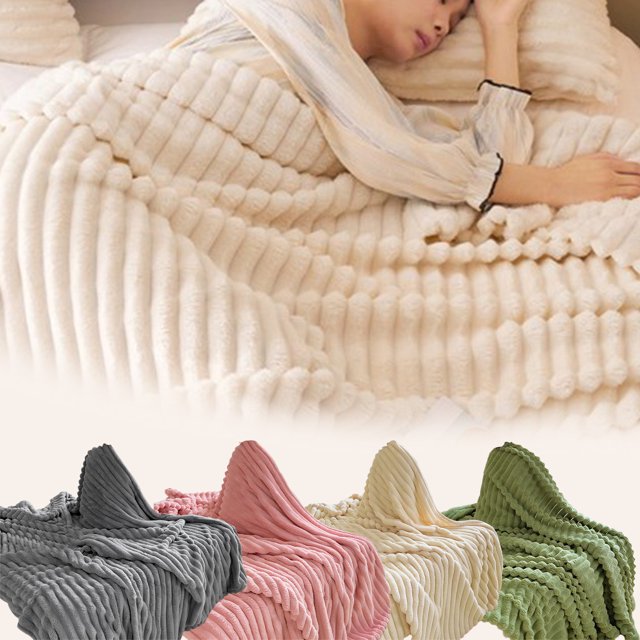 Floleo Throw Blanket For Couch Soft & Cozy Fluffy Fleece Blanket