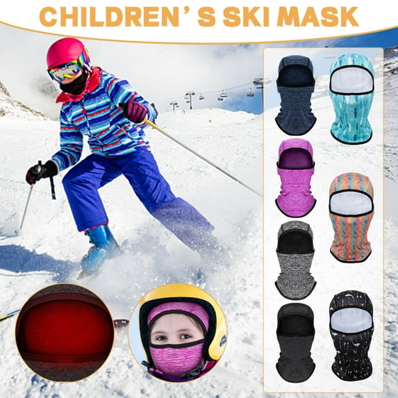Fnochy Toddler Boys Winter Hat Windproof Kids Warm Ski Full Face Cover Baby Girls Cold Weather Snow Hat