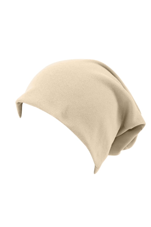 Unisex Cotton Slouch Beanie Hat Loose Knit Hip Hop Turban Cap Soft Breathable Casual Chemo Headwear Warm Multicolor Winter Streetwear Hat(Khaki,Free Size)