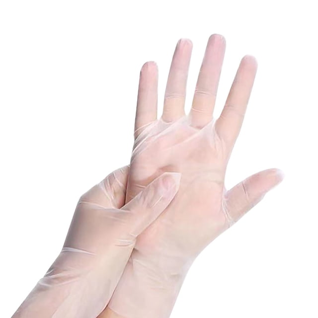 Floleo Vinyl Disposable Gloves, Latex Free, Powder Free, Clear, Medium ...
