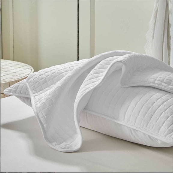 Floleo Waterproof Pillow Protector, Hypoallergenic Zippered Pillow Cover with Full Encasement, Breathable Bed Bug Proof Pillow Case for Standard Queen Size