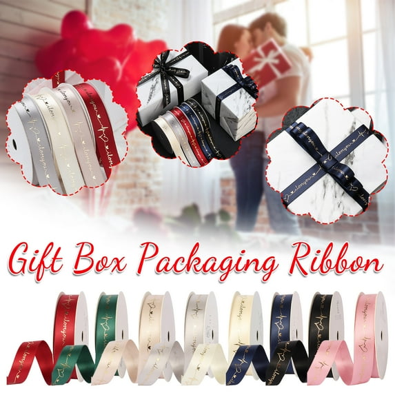 Floleo Wedding Ribbon I Love You Wired Stripes Ribbon For Wedding Valentine’S Day Christmas Anniversary Bachelor Party Decor Craft Black of Friday Deals 2024