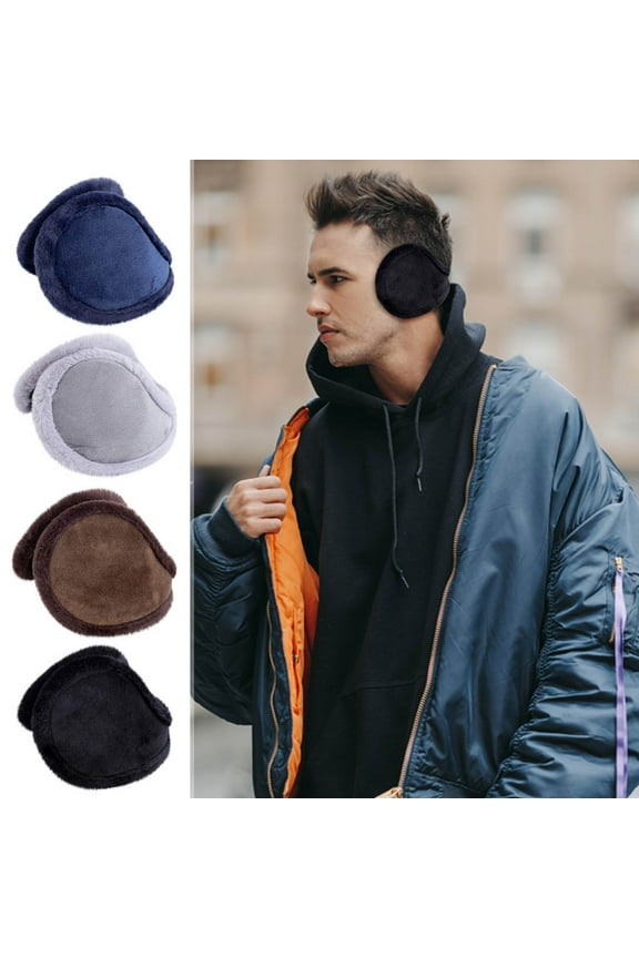 Winter Ear Muffs For Men - Foldable - Fleece Ear Warmer Ear Covers Cold Weather Outdoor