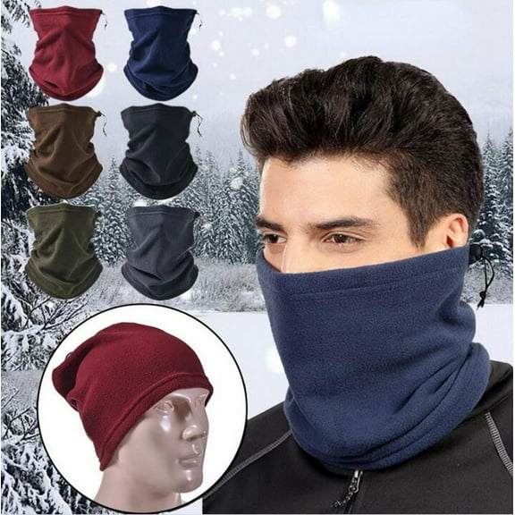Floleo Winter Neck Warmer Gaiter Fleece Neck Cover Cotton Balaclava Windproof Face Cover Mask For Women Men